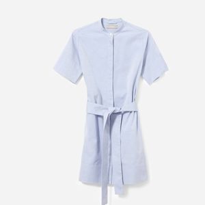 Everlane The Cotton Collarless Belted Shirtdress 10